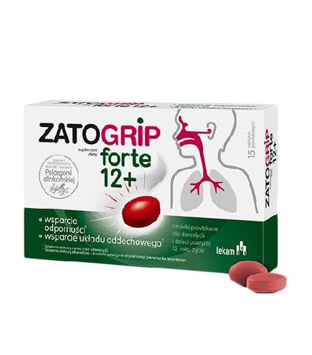 Zatogrip Forte 12+ dla dzieci i dorosłych 15 tabletek