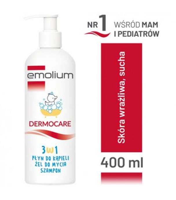 Emolium DERMOCARE 3w płyn do kąpieli, żel do mycia, szampon, 400 ml - 1020676 - brak pompki