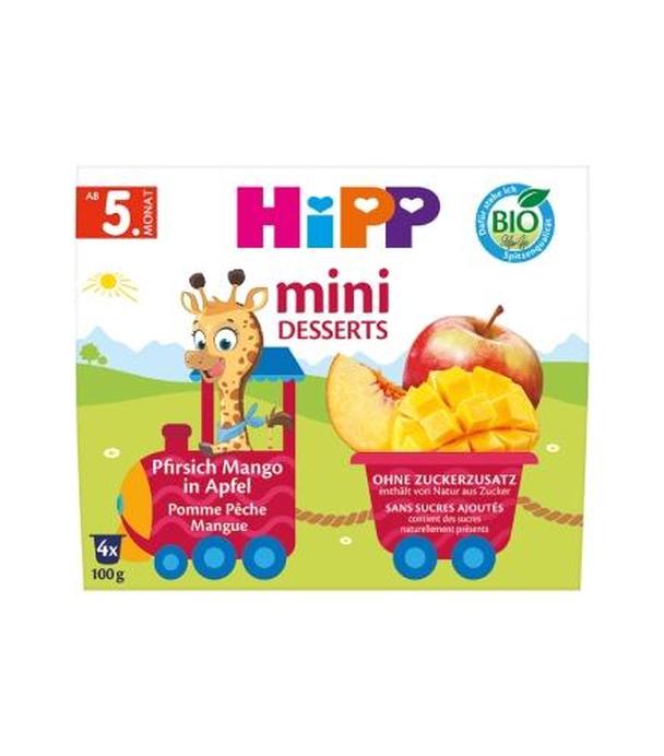 Hipp Bio od pokoleń, Jabłka-Brzoskwinie-Mango, od 5. m-ca, 4 x 100 g
