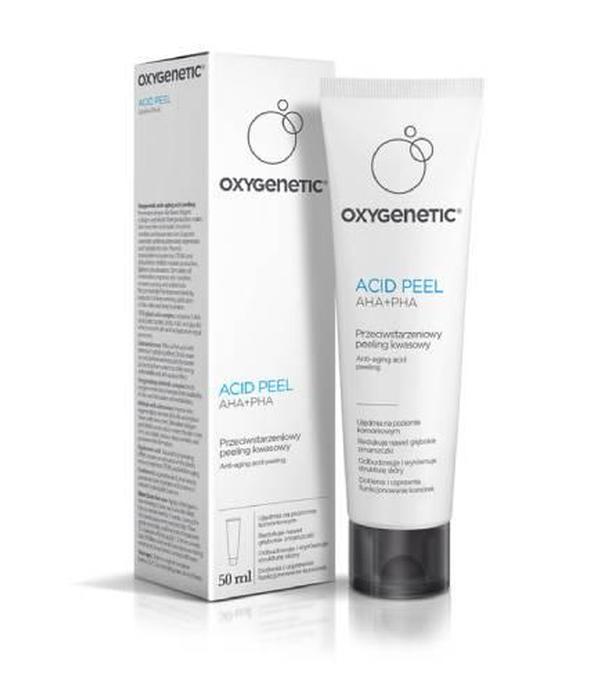Oxygenetic Acid Peel Aha+Pha, przeciwstarzeniowy peeling kwasowy, 50 ml