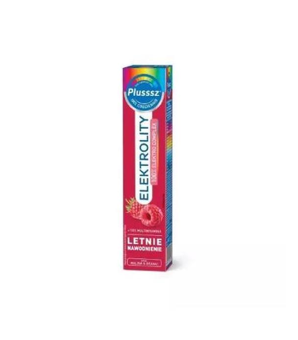 Plusssz Elektrolity + 100% Multiwitamina malina & granat, 24 tabletki musujące