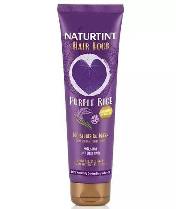 Naturtint Hair Food Purple Rice, maska nawilżająca idealna do włosów suchych i szorstkich, 150 ml