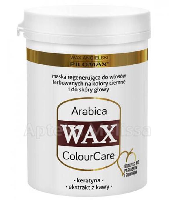 PILOMAX WAX COLOURCARE ARABICA Maska regenerująca do włosów farbowanych ciemne kolory - 240 g - cena, opinie, właściwości