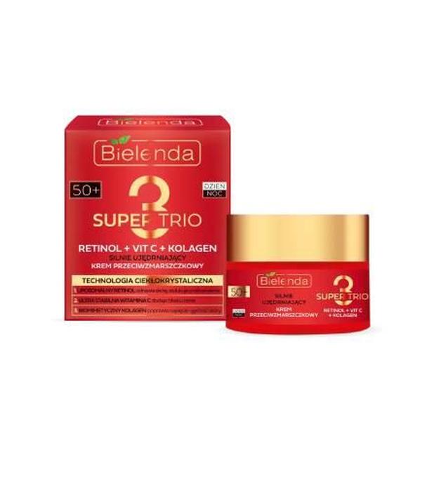 Bielenda Super Trio, Krem przeciwzmarszczkowy silnie ujędrniający na dzień/noc 50+, 50 ml