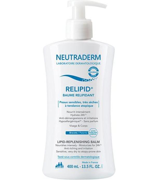 Neutraderm RELIPID+  Balsam odbudowujący warstwę lipidową Twarz i Ciało, 400 ml - ważny do 2025-01-31