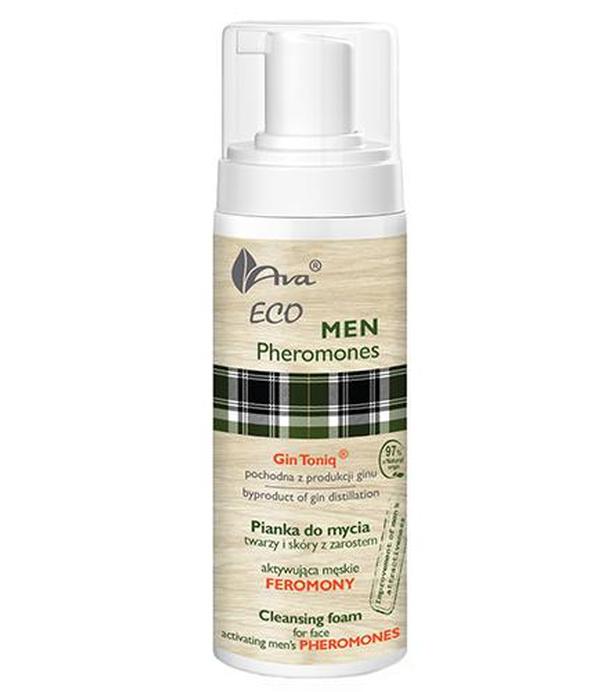 Ava Eco Men Pheromones Pianka do mycia twarzy i skóry z zarostem aktywująca męskie feromony, 150 ml, cena, opinie, skład - ważny do 2025-10-31