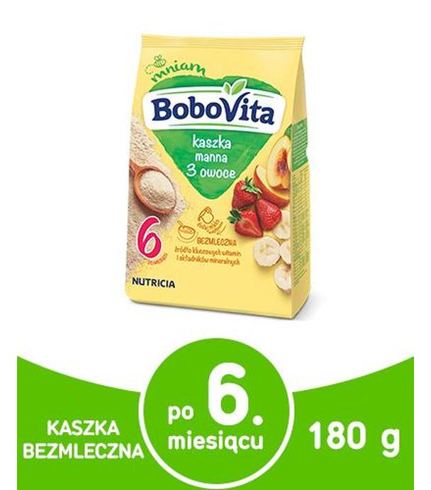 BOBOVITA Kaszka manna o smaku owocowym po 6 m-cu - 180 g