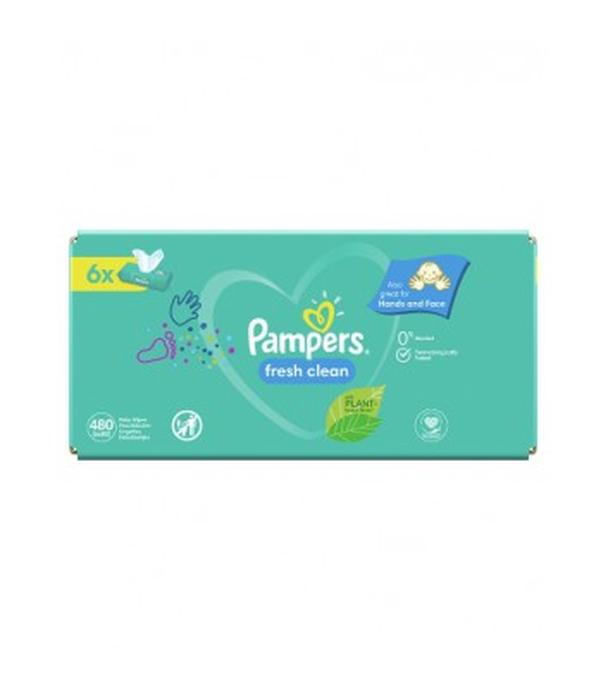 Pampers Fresh Clean chusteczki nawilżane, 6 x 80 szt., cena, opinie, skład