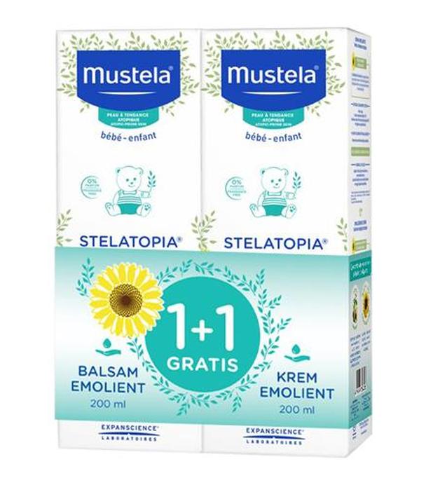 Mustela Zestaw Stelatopia Balsam emolient, 200 ml + Krem emolient, 200 ml - ważny do 2024-10-31