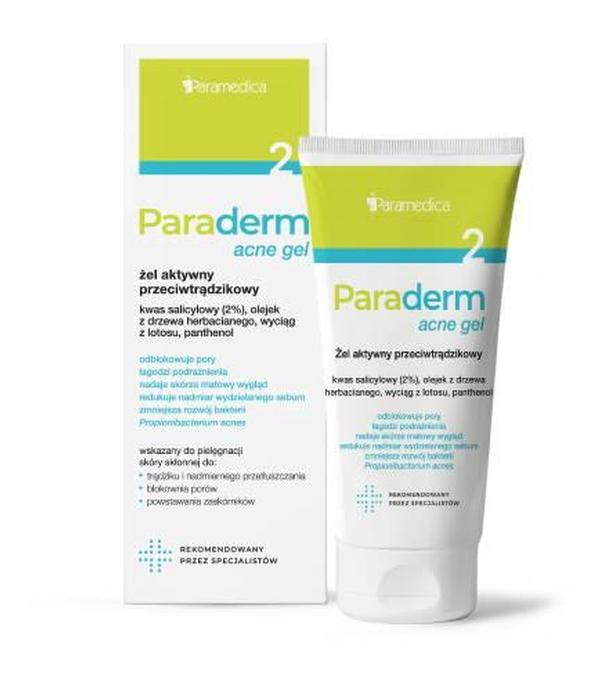 Paraderm Acne Gel, Żel aktywny przeciwtrądzikowy, 50 g