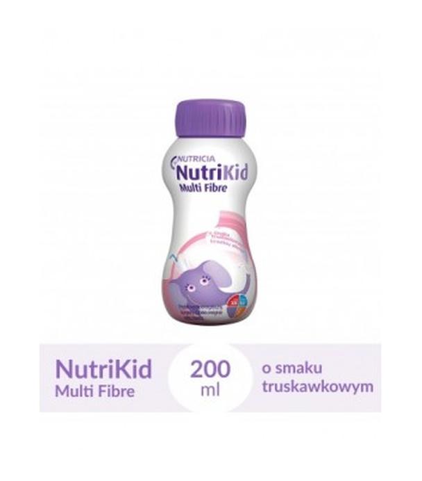 NutriKid Multi Fibre, smak truskawkowy, płyn, 200 ml