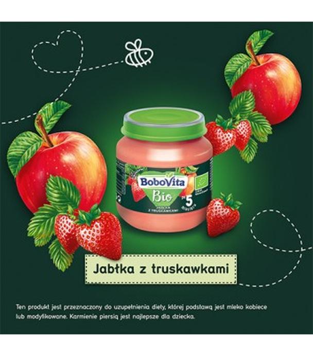 BoboVita Bio Jabłka z truskawkami po 5 m-cu - 125 g Przecier owocowy dla niemowląt - cena, opinie, stosowanie