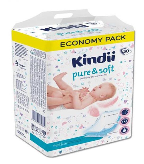 Kindii Pure & Soft Podkłady dla niemowląt 60 cm x 40 cm, 30 sztuk