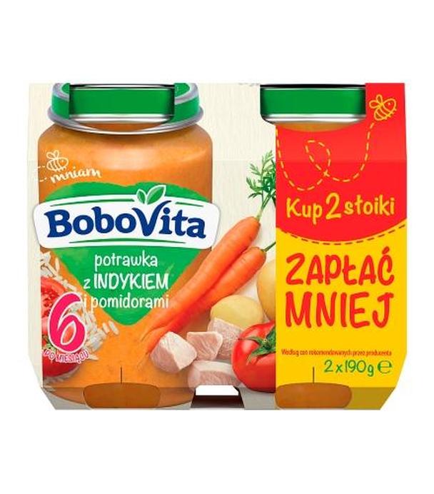 BoboVita Potrawka z indykiem i pomidorami, po 6 miesiącu - 2 x 190 g - cena, opinie, właściwości