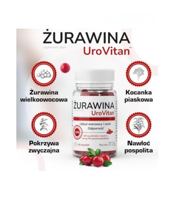 Domowa Apteczka, Żurawina UroVitan, kapsułki, 60 sztuk