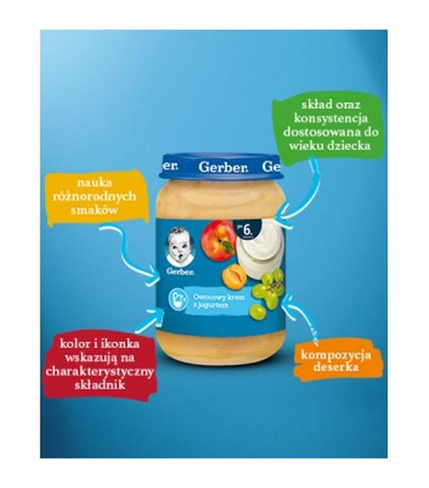 GERBER Deserek owocowy krem z jogurtem po 6 miesiącu - 190 g - cena, opinie, składniki