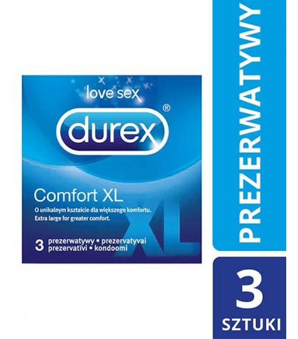 DUREX COMFORT XL Prezerwatywy o powiększonym rozmiarze - 3 szt.