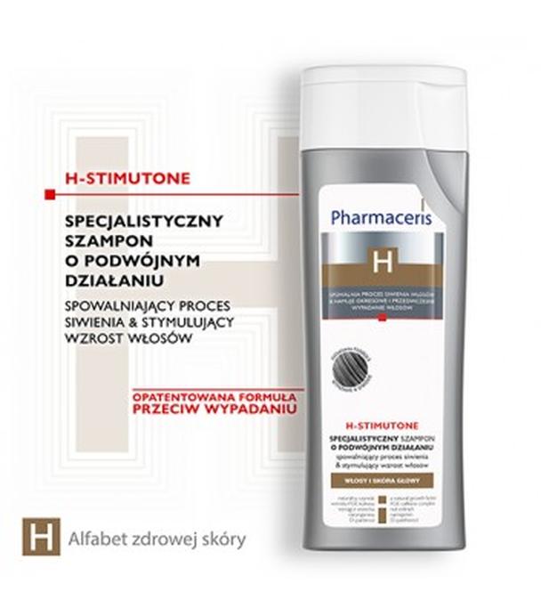 PHARMACERIS H STIMUTONE Szampon o podwójnym działaniu stymulacja wzrostu włosów i przeciw siwieniu - 250 ml
