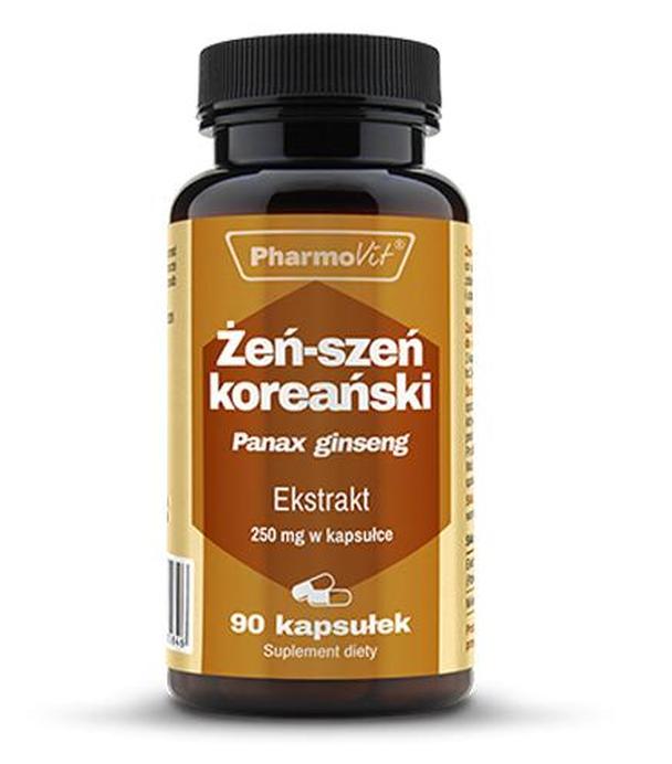 PharmoVit Żeń-szeń koreański 250 mg - 90 kaps. Na koncentrację - cena, opinie, właściwości