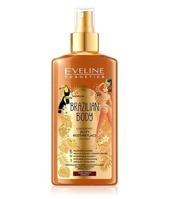 Eveline Cosmetics Brazilian Body Luksusowy złoty rozświetlacz do ciała 5w1 - 150 ml