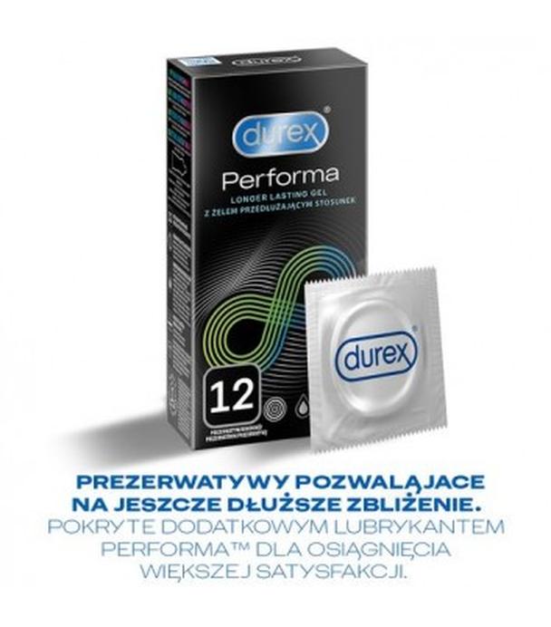 DUREX PERFORMA Prezerwatywy z substancją przedłużającą stosunek - 12 szt.