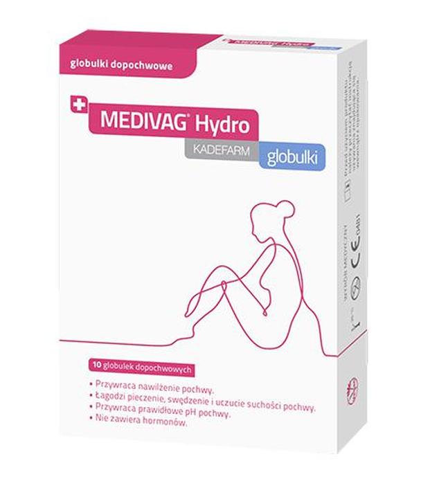 Medivag Hydro Globulki dopochwowe - 10 szt. Na suchość pochwy - cena, opinie, stosowanie