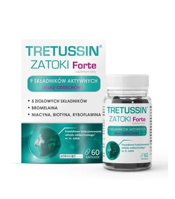 Tretussin Zatoki Forte, kapsułki, 60 sztuk