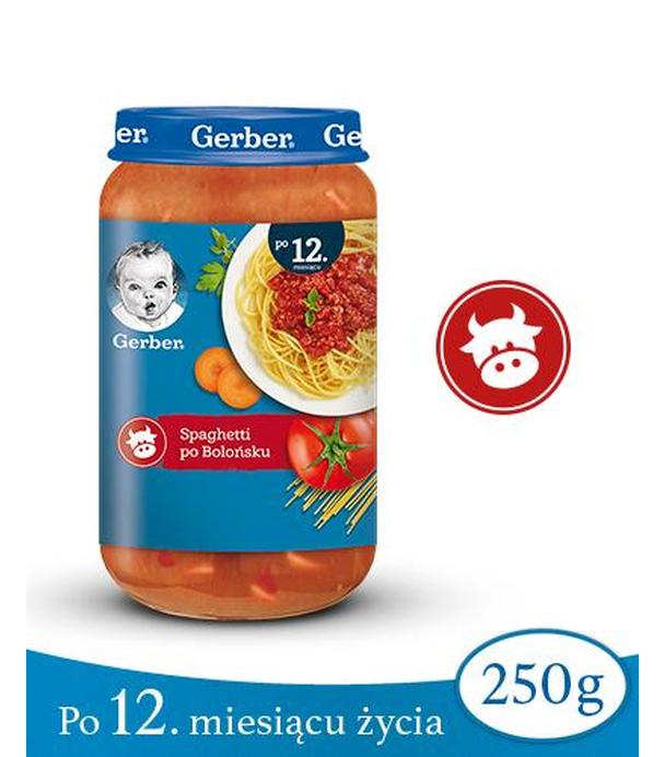 GERBER JUNIOR Obiadek spaghetti po bolońsku po 12 miesiącu - 250 g