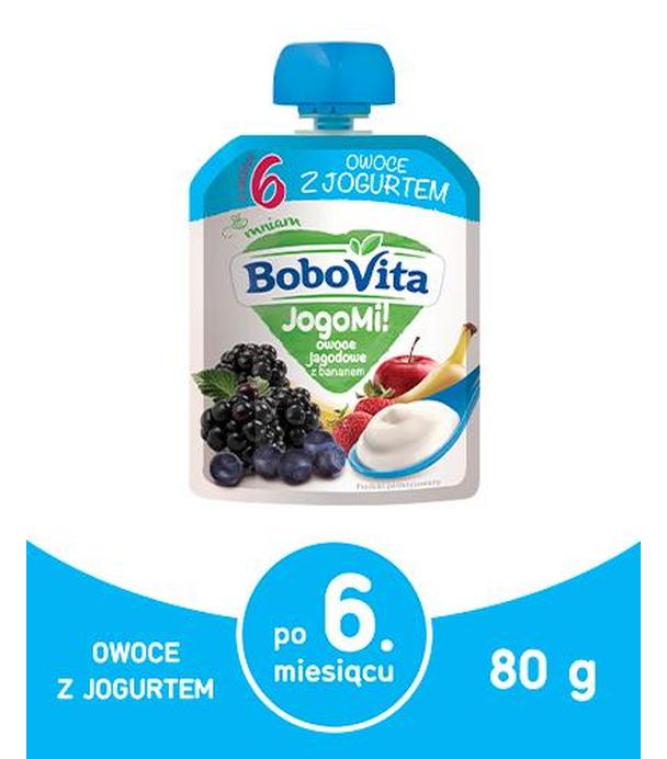 BOBOVITA JOGOMI! Deserek owocowo-mleczny, owoce jagodowe z bananem - 80 g