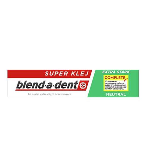 Blend-a-dent Extra Stark Neutral Super Klej do protez całkowitych i częściowych - 47 g - cena, opinie, wskazania