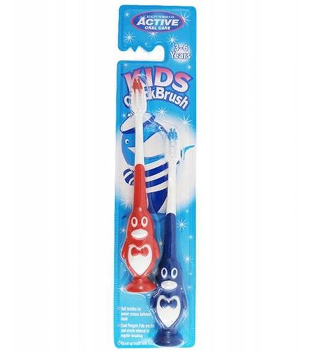 Beauty Formulas Activ Oral Care Kids Quick Brush Szczoteczka do zębów dla dzieci Pingwin 3-6 lat - 2 szt. - cena, opinie, wlaściwości