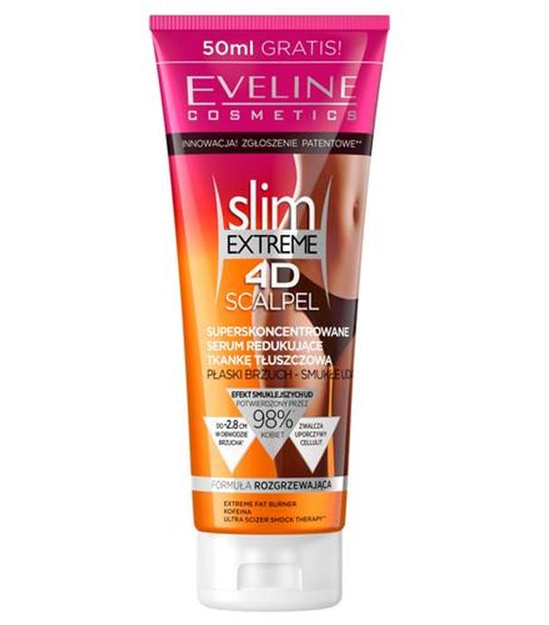 Eveline Cosmetics Slim Extreme 4D Scalpel Superskoncentrowane serum redukujące tkankę tłuszczową, 250 ml, cena, opinie, stosowanie