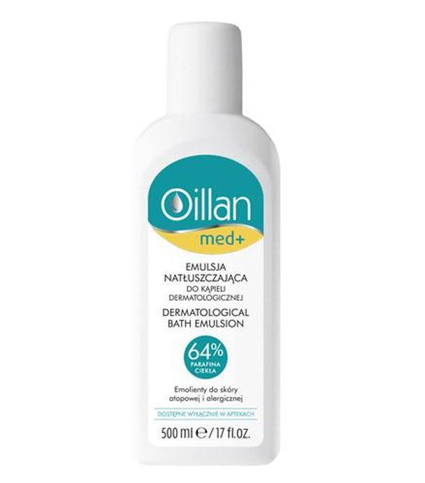 OILLAN MED+ Emulsja natłuszczająca do kąpieli dermatologicznej - 500 ml