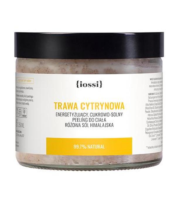 Iossi Trawa Cytrynowa Energetyzujący Cukrowo - Solny peeling do ciała, 250 ml - ważny do 2024-12-31