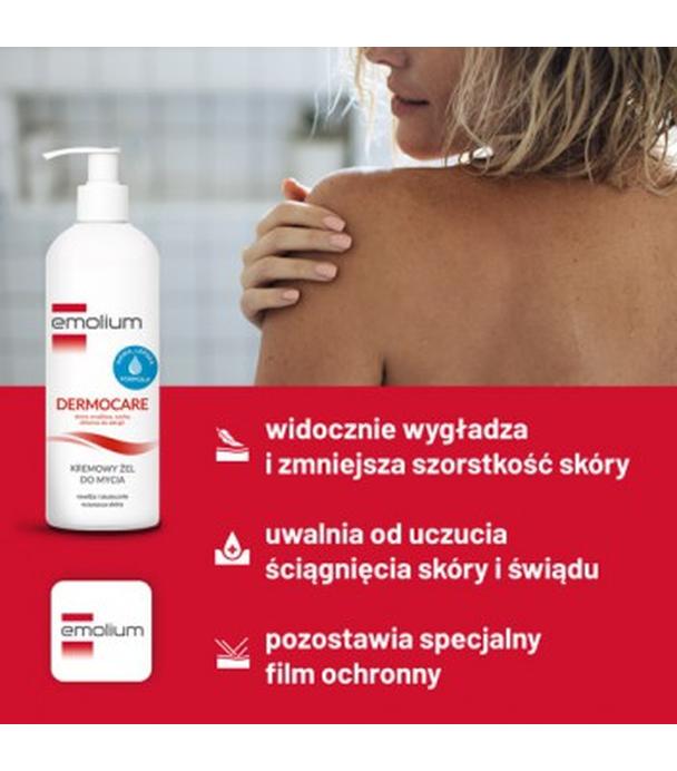 Emolium Dermocare Kremowy żel do mycia do skóry wrażliwej, suchej, skłonnej do alergii, 400 ml