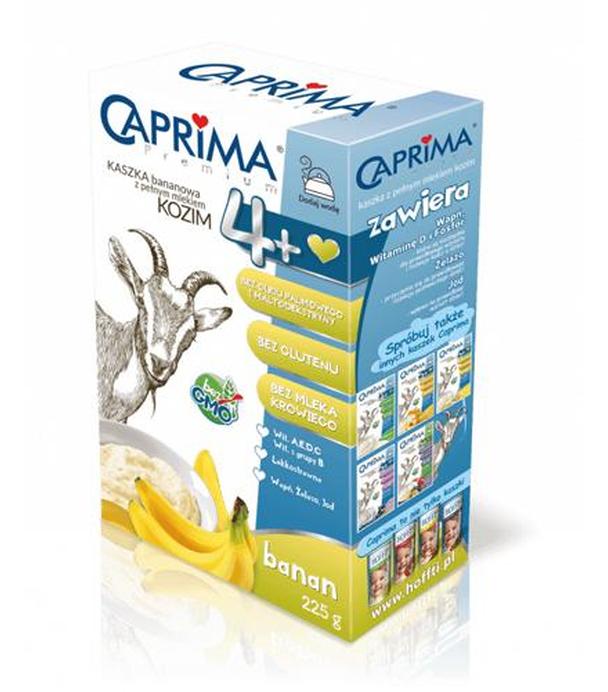 Caprima Premium, Kaszka bananowa z pełnym mlekiem kozim, od 4. miesiąca życia, 225 g