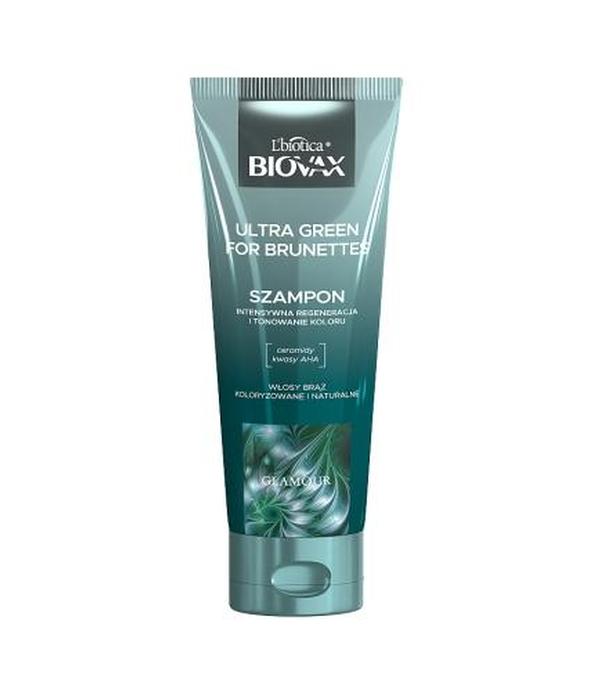L'biotica Biovax Glamour Ultra Green for Brunettes Szampon do włosów, 200 ml