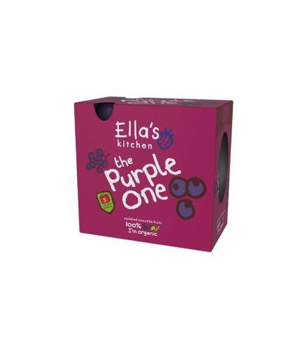 Ella's Kitchen BIO PURPLE ONE Puree owocowe z czarną porzeczką dla dzieci po 6. miesiącu życia (5x90 g)