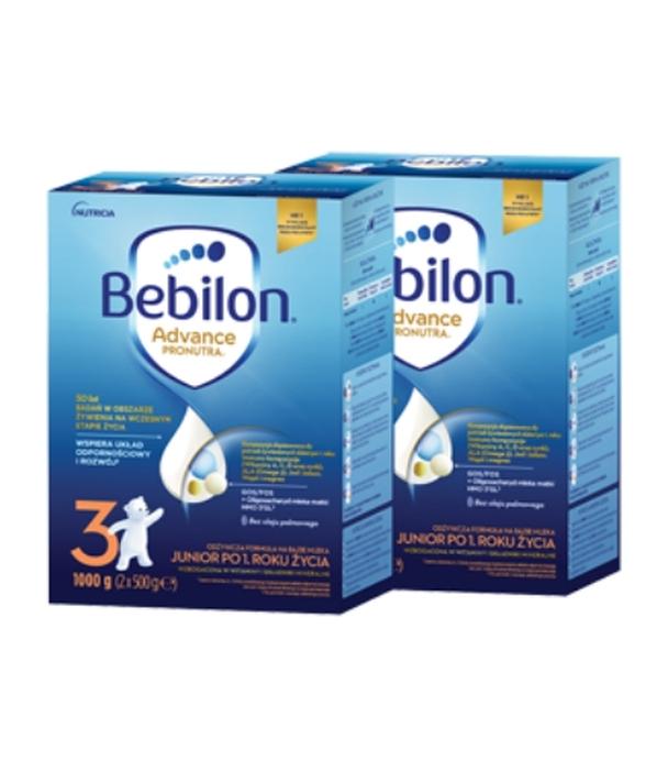 Bebilon 3 Advance Pronutra Junior, odżywcza formuła na bazie mleka po 1. roku życia, 2 x 1000 g