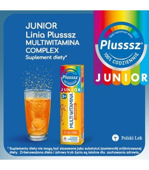 Plusssz Junior Multiwitamina Complex Tabletki musujące o smaku tropikalnym - 20 tabl. mus. - cena, opinie, właściwości