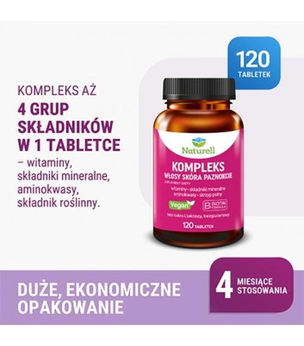Naturell Kompleks Włosy Skóra Paznokcie, 120 tabletek - ważny do 2025-11-01