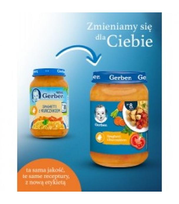 GERBER Obiadek spaghetti z kurczakiem po 8 miesiącu - 190 g