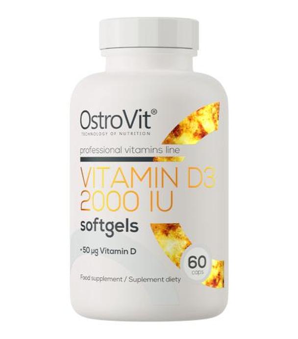 OstroVit Vitamin D3 2000 IU Softgels - 60 kaps. - cena, opinie, dawkowanie