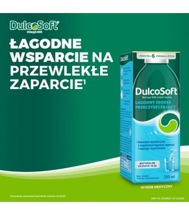 DULCOSOFT Roztwór Doustny, 250 ml. Sposób na zaparcia, cena, wskazania, właściwości