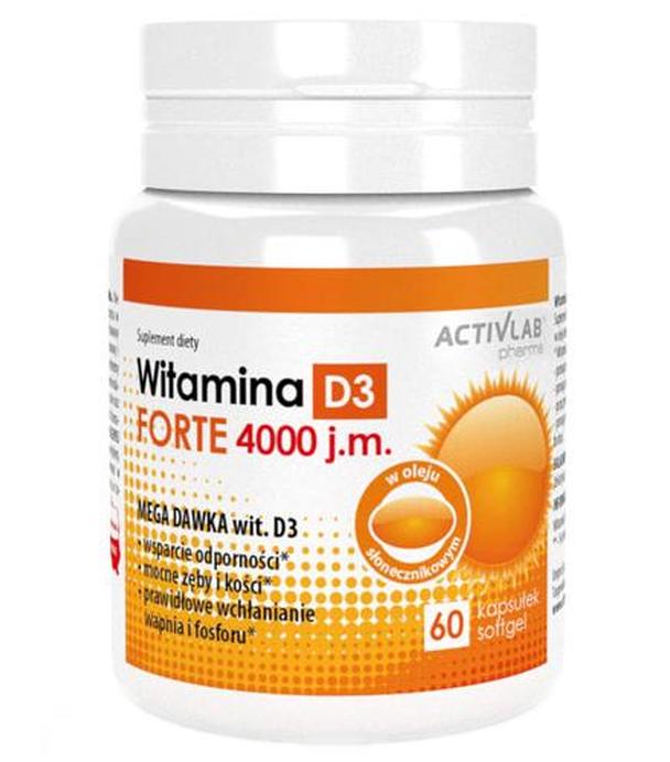 Activlab Pharma Witamina D3 Forte 4000 j.m. - 60 kaps. - cena, opinie, stosowanie