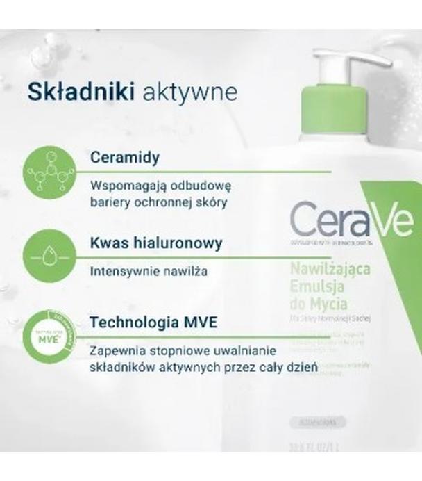 CeraVe, nawilżająca emulsja do mycia dla skóry normalnej i suchej, 473 ml