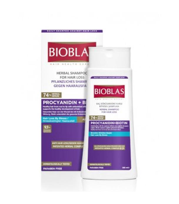 Bioblas Szampon ziołowy na wypadanie włosów dla wszystkich rodzajów włosów, 360 ml, cena, właściwości, składniki