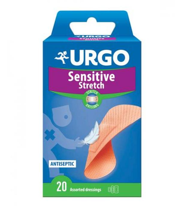 URGO Sensitive Stretch Plastry z opatrunkiem, 20 sztuk
