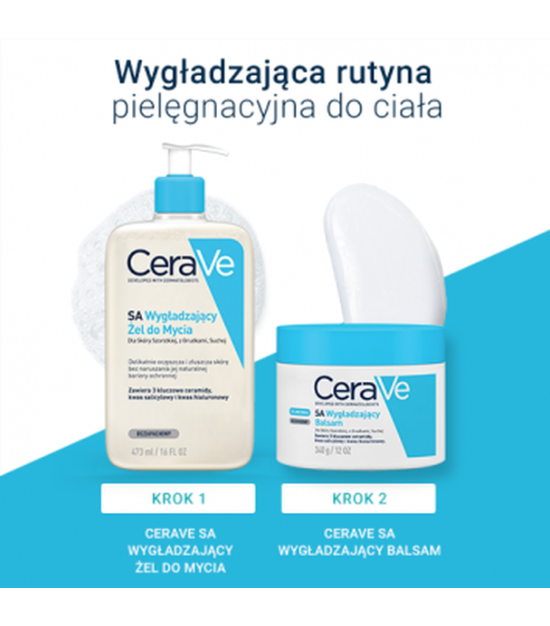 CeraVe SA, wygładzający żel do mycia skóry szorstkiej i suchej, 473 ml