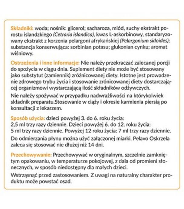 PELAVO OSKRZELA, GARDŁO I KRTAŃ Syrop, 120 ml - ważny do 2025-07-31